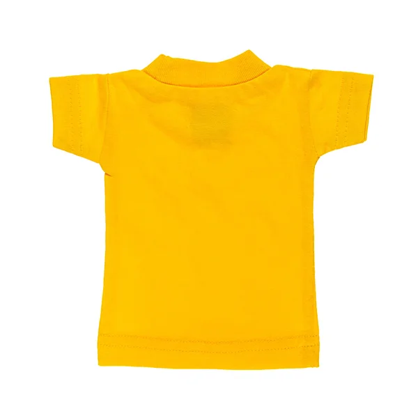 Gelbes T-Shirt über weißem — Stockfoto
