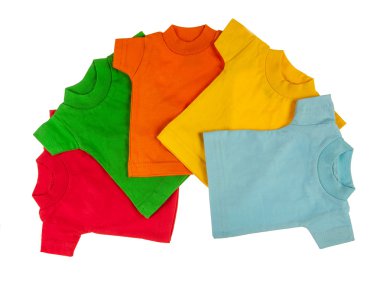 Renk t-shirt üzerinde beyaz