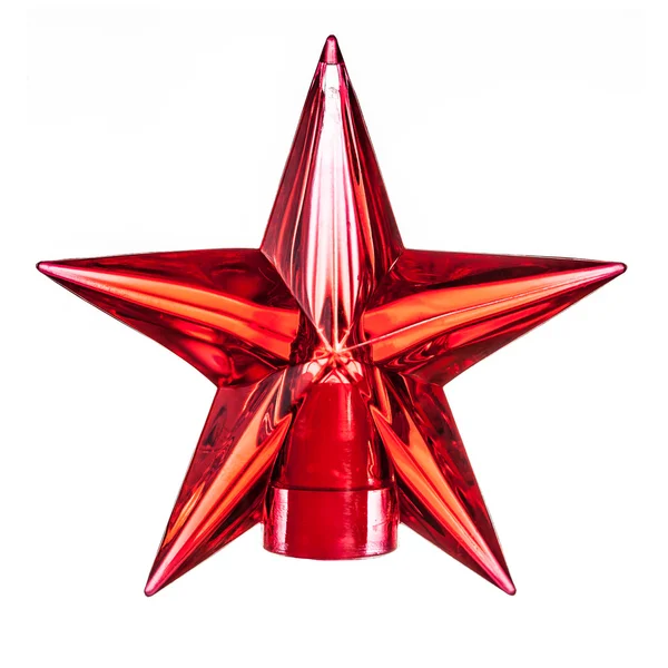 Decorative red plastic star — Stock Photo, Image