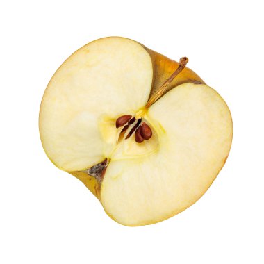 Taze organik elma yarısı 