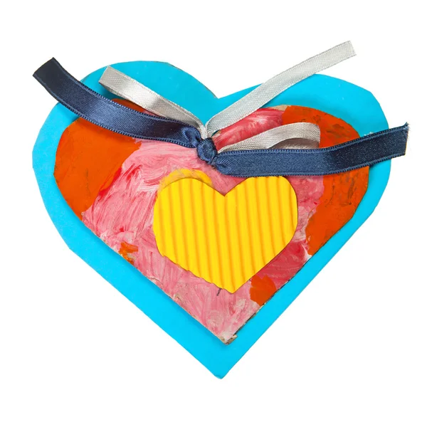 Corazón de cartón con cinta — Foto de Stock