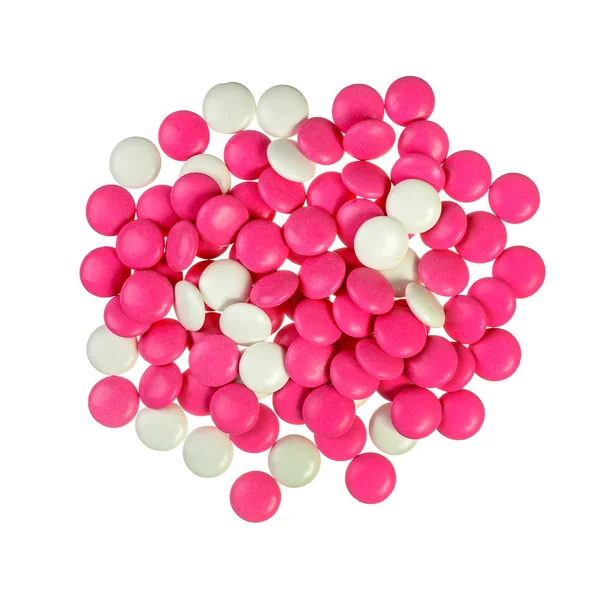 Montón de píldoras rojas y blancas —  Fotos de Stock