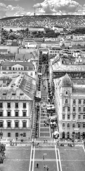 Pohled od St. Stephan baziliky, Budapešť Maďarsko — Stock fotografie