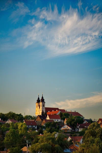 Abbazia di Tihany in Ungheria sul lago Balaton — Foto Stock