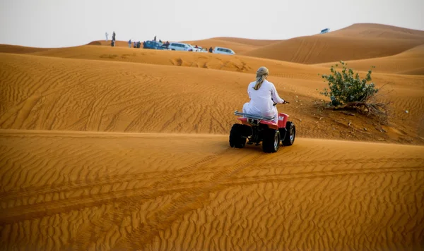 Abu Dhabi, Zjednoczone Emiraty Arabskie - 01 lutego: Pustynia safari w Dubai, United Ara — Zdjęcie stockowe