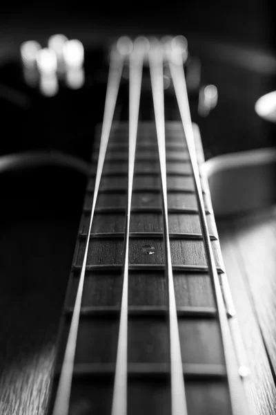 Body of a classic black bass guitar — Stock Photo, Image