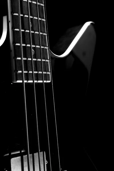 Corpo de uma guitarra clássica black bass — Fotografia de Stock