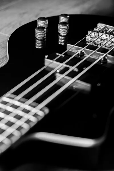 Corpo de uma guitarra clássica black bass — Fotografia de Stock