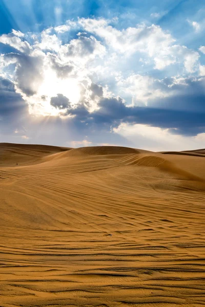 Deserto em Dubai, Emirados Árabes Unidos — Fotografia de Stock