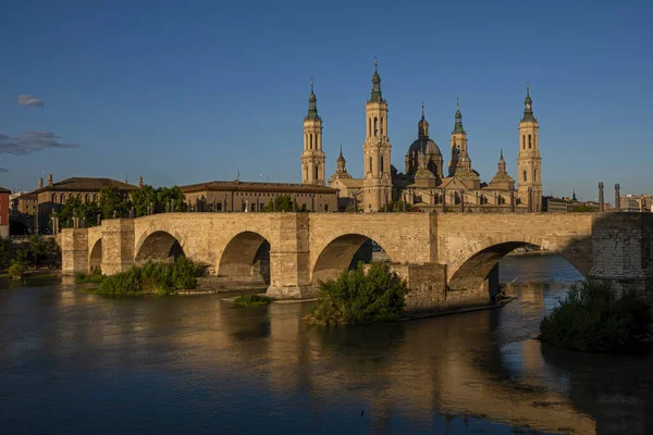 Basilica of Our Lady of Pillar in Zaragoza, Spain, Europe — Stock Photo, Image