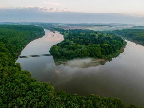 Aerial view of Lake Deseda near the city of Kaposvar in Hungary — Stock Photo, Image