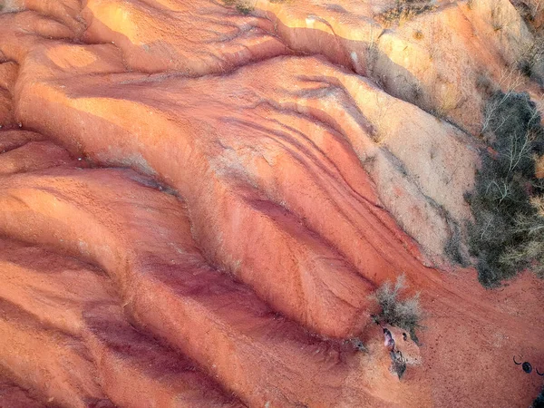 Mine de bauxite, roche sédimentaire de bauxite brute altérée — Photo