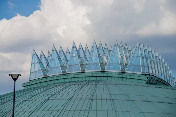 Letecký pohled na sportovní arénu v Budapešti, Maďarsko — Stock fotografie