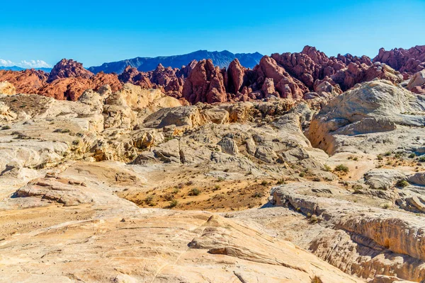 Fire State Park Vadisi 'nde kaya oluşumları, Nevada USA — Stok fotoğraf