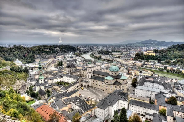 Ciudad de Salzburgo desde la fortaleza —  Fotos de Stock