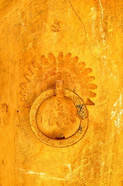 Old golden door knocker — Stock Photo, Image