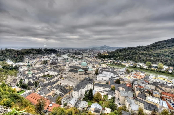 Ciudad de Salzburgo desde la fortaleza —  Fotos de Stock