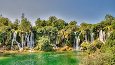 Kravice waterfalls in Bosnia Herzegovina clipart