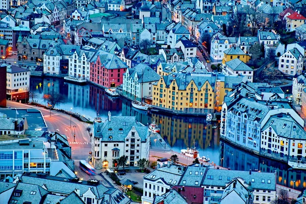 奥勒松城在挪威 — 图库照片