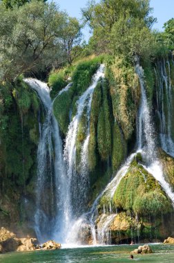 Kravice waterfalls in Bosnia Herzegovina clipart