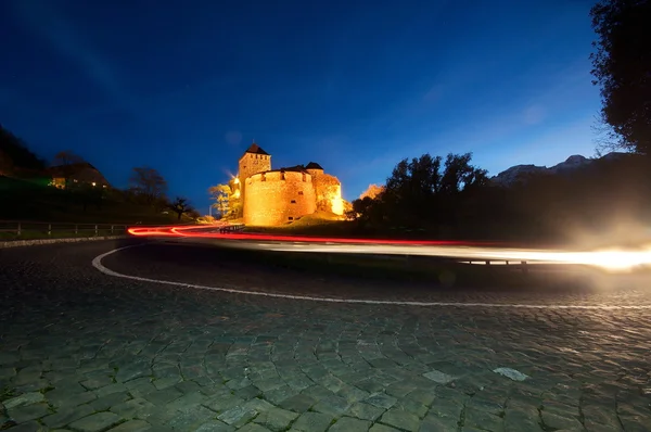 Castle of Vaduz in Liechtenstein at night — Stock Photo, Image