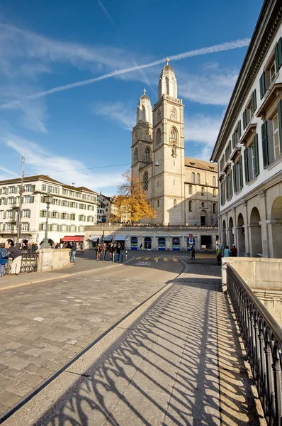 Katedrála v Curychu, Švýcarsko — Stock fotografie