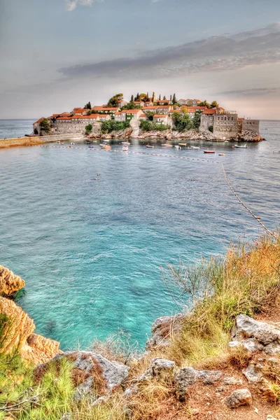 Vieille ville de Sveti Stefan au Monténégro — Photo