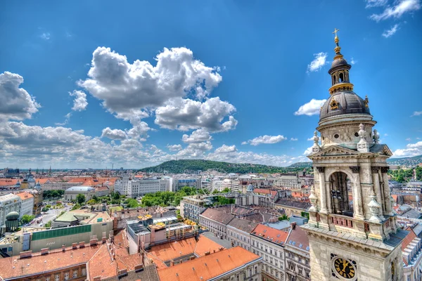 Uitzicht vanaf St. Stephan basiliek, Boedapest — Stockfoto