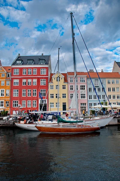 Port of Nyhavn in Copenhagen, Danmark — Stock Photo, Image