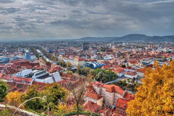 Ciudad de Graz en Austria desde arriba —  Fotos de Stock