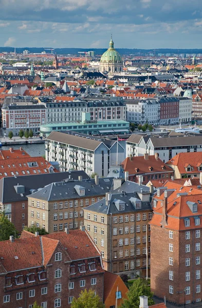 Pohled na Kodaň, Dánsko shora — Stock fotografie