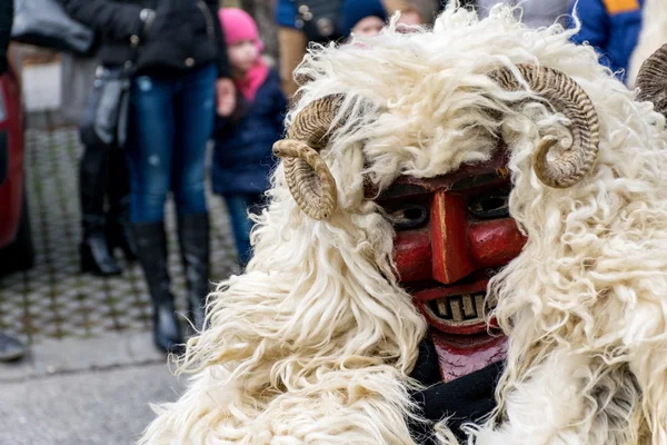 MOHACS, HONGRIE - 07 FÉVRIER : Des personnes non identifiées masquées — Photo