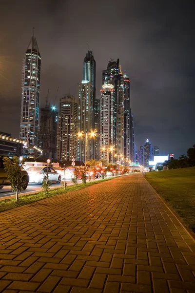 Dubai Marina skyline em Emirados Árabes Unidos — Fotografia de Stock