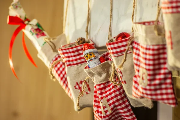 Sáčky z adventního kalendáře — Stock fotografie