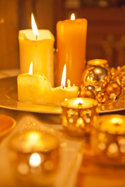 Candles as a Christmas decoration — Stock Photo, Image