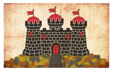 Edinburgh (İskoçya bayrağı Grunge)