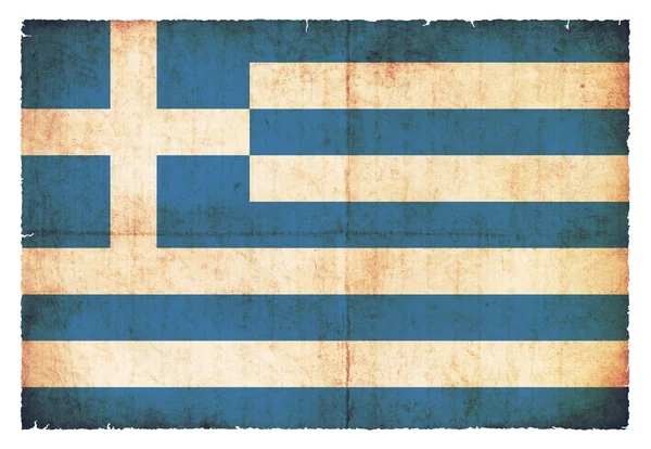 Bandera de Grunge de Grecia — Foto de Stock