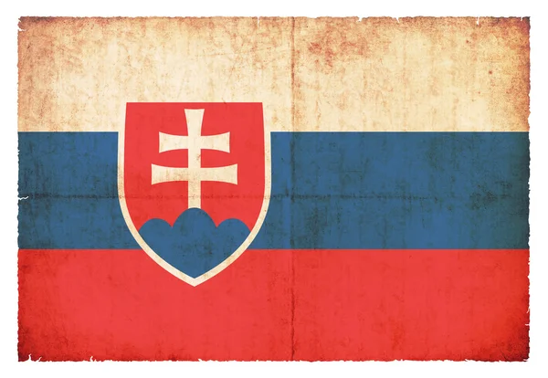 Grunge vlajka Slovenska — Stock fotografie
