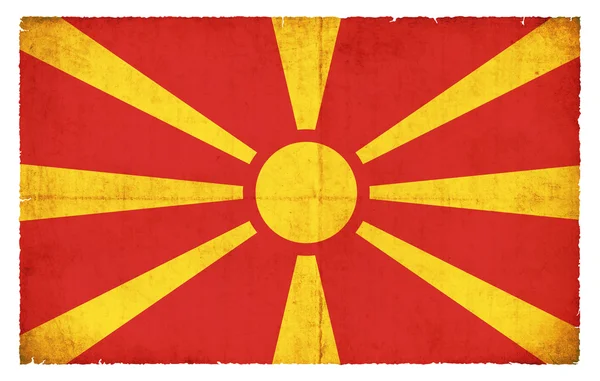 Bandera Grunge de Macedonia — Foto de Stock