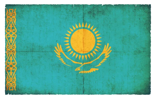 Гранж-флаг Казахстана — стоковое фото