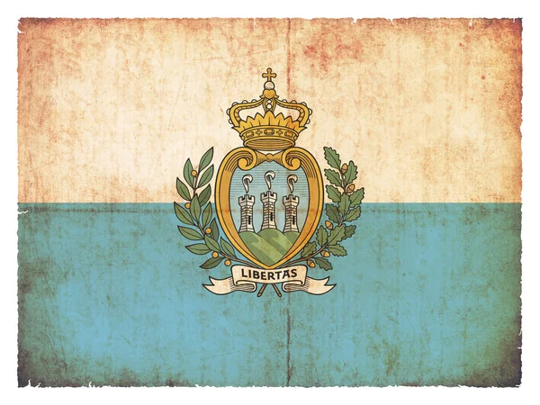 Bandera Grunge de San Marino — Foto de Stock