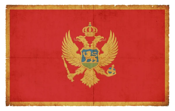 Grunge vlag van Montenegro — Stockfoto