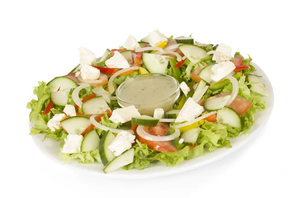 Ensalada saludable con aderezo Imagen De Stock