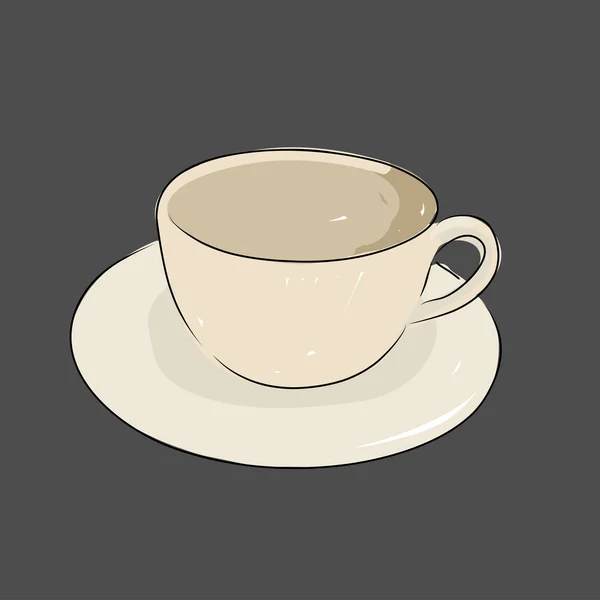 Eine Tasse Kaffee, Vektorillustration — Stockvektor