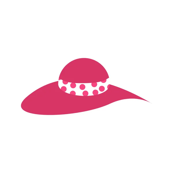 Sombrero de verano para mujer, ilustración vectorial — Vector de stock
