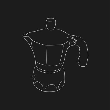 Kahve makinesi Şofben, vektör çizim taslağını