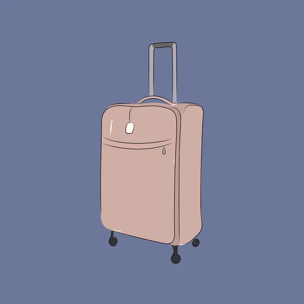 Bőrönd, vektoros illusztráció — Stock Vector