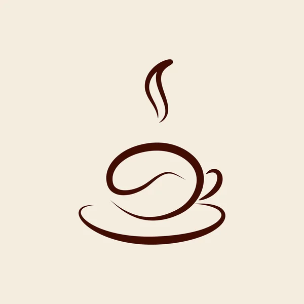 Икона чашки кофе, векторная иллюстрация — стоковый вектор
