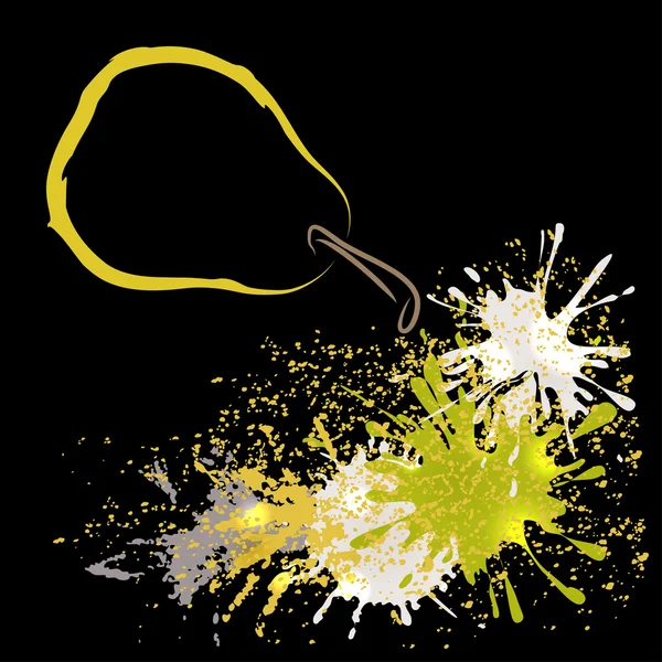 Armut lekesi, vektör çizim ile renkli anahat