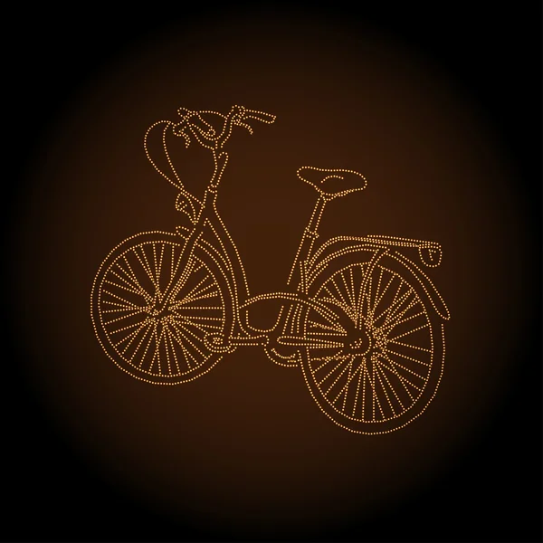 Overzicht van fiets, vectorillustratie — Stockvector